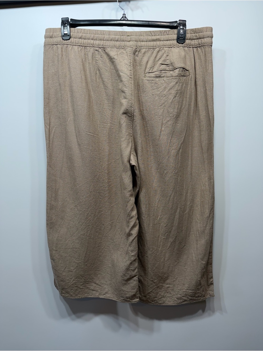 Sonoma Beige Wide-Leg Drawstring Crop Pants - Picture 8 of 11